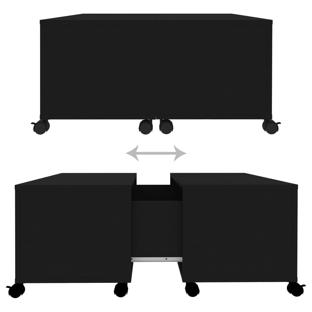 Couchtisch Schwarz 75x75x38 cm Holzwerkstoff
