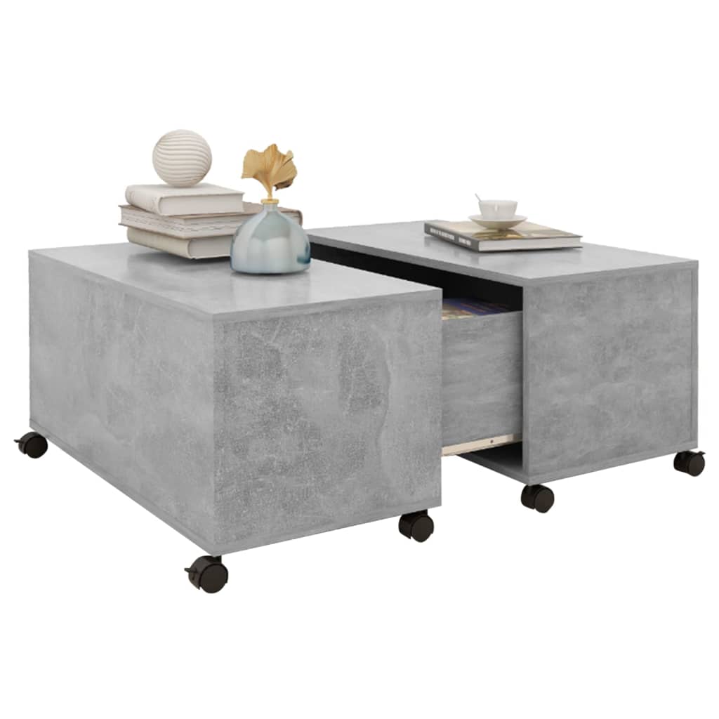 Couchtisch Betongrau 75x75x38 cm Holzwerkstoff