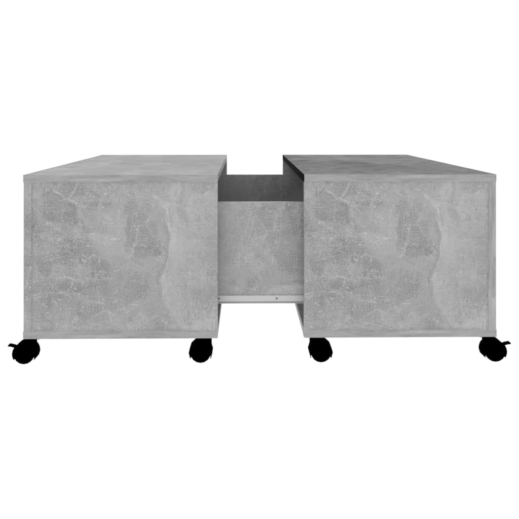 Couchtisch Betongrau 75x75x38 cm Holzwerkstoff