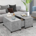 Couchtisch Betongrau 75x75x38 cm Holzwerkstoff