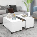 Couchtisch Hochglanz-Weiß 75x75x38 cm Holzwerkstoff