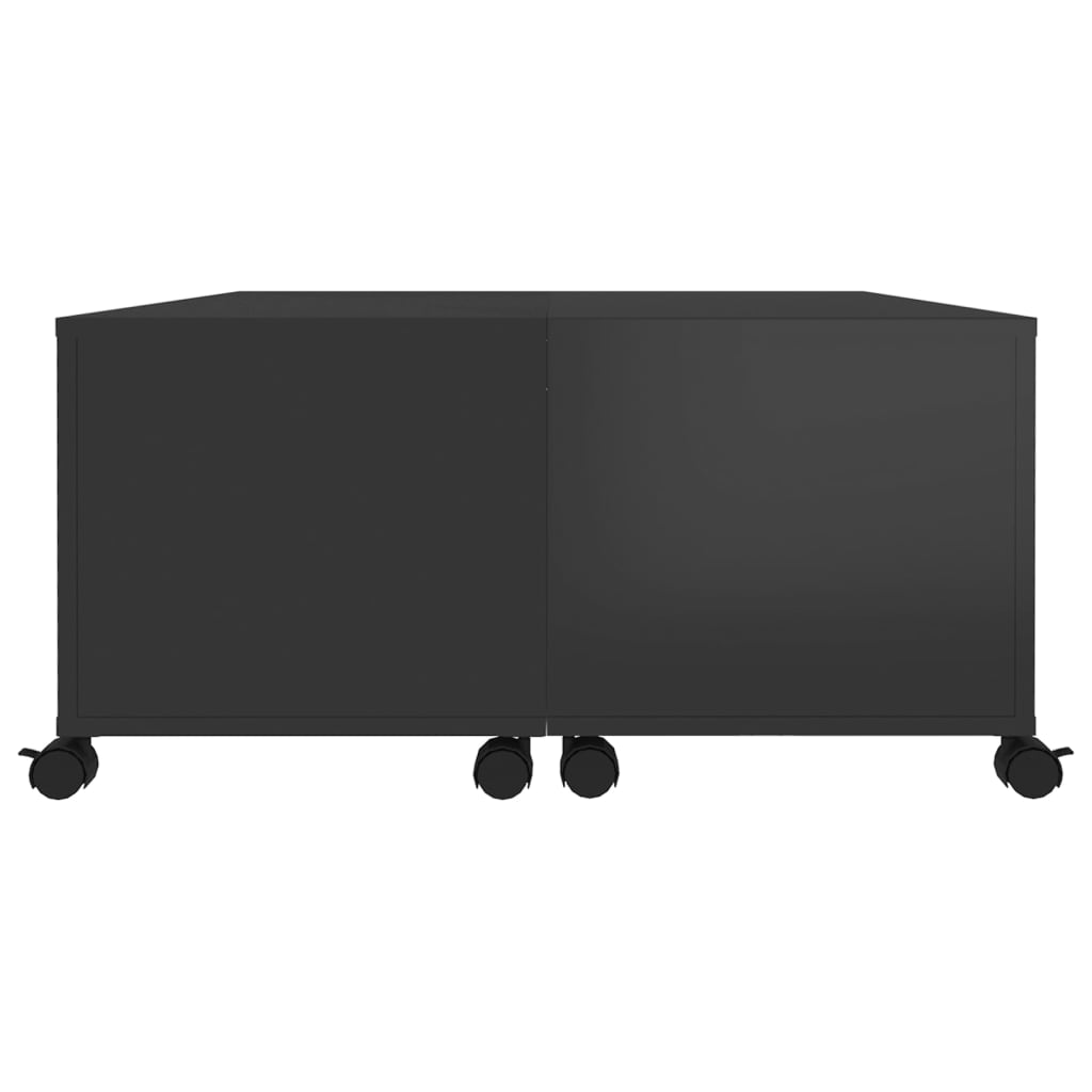 Couchtisch Hochglanz-Schwarz 75x75x38 cm Holzwerkstoff