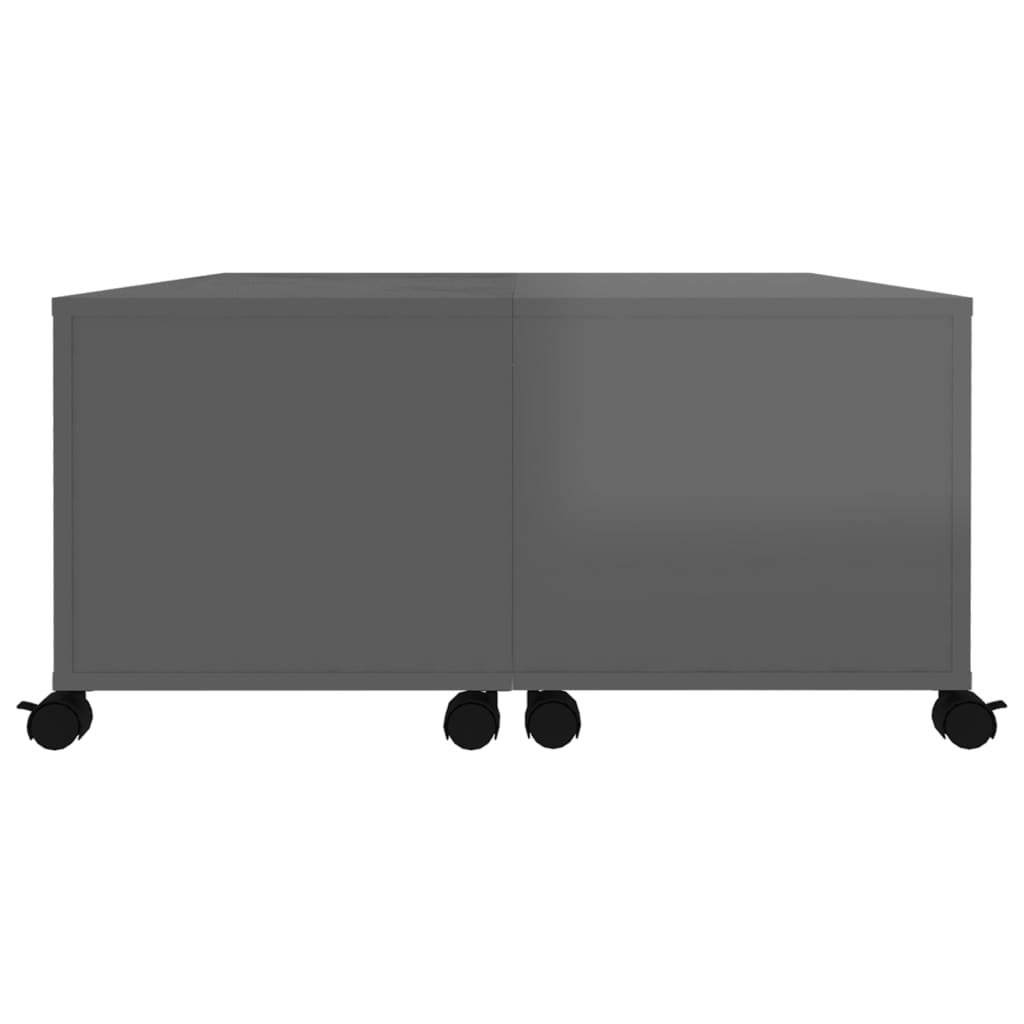 Couchtisch Hochglanz-Grau 75x75x38 cm Holzwerkstoff