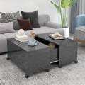 Couchtisch Hochglanz-Grau 75x75x38 cm Holzwerkstoff