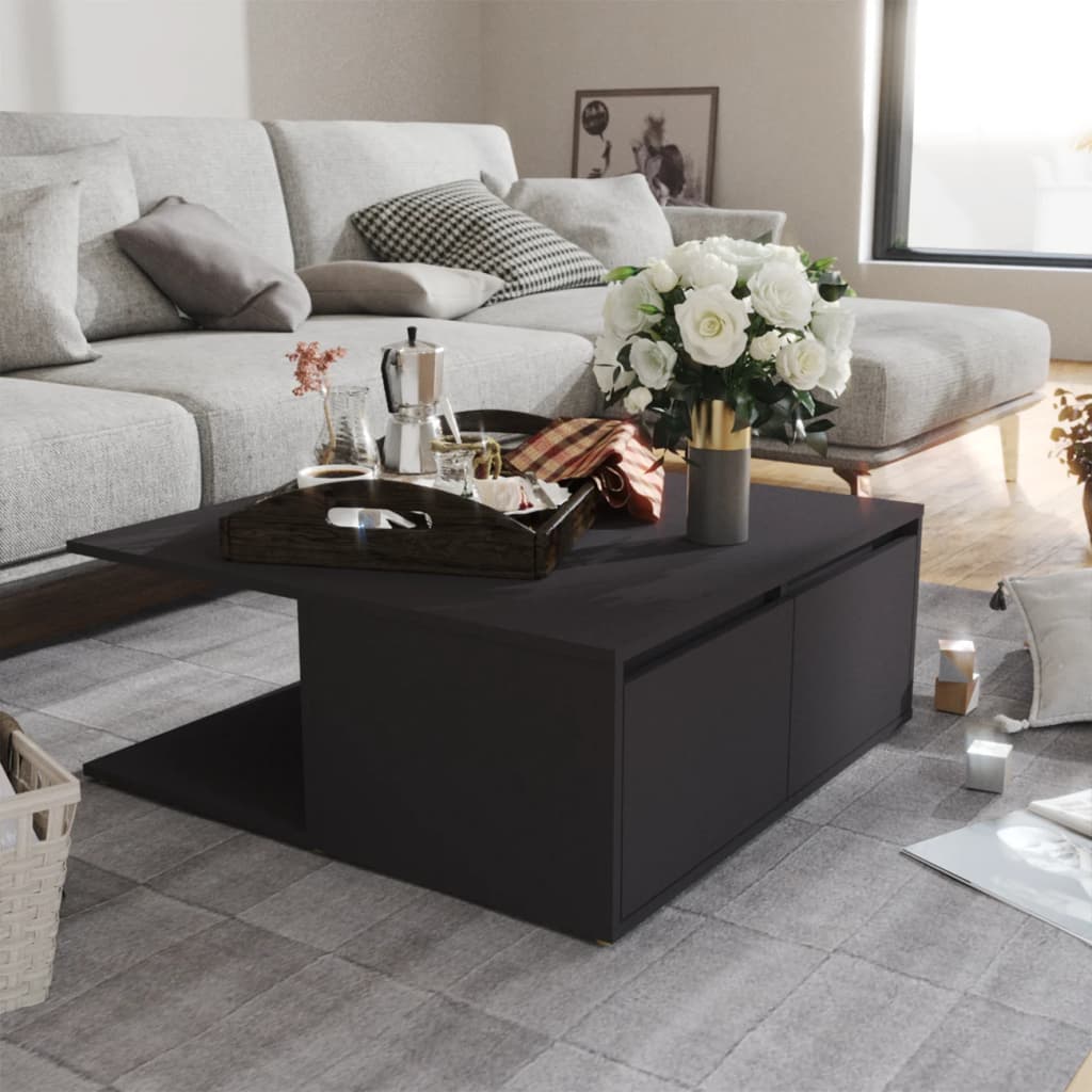 Couchtisch Grau 80x80x31 cm Holzwerkstoff