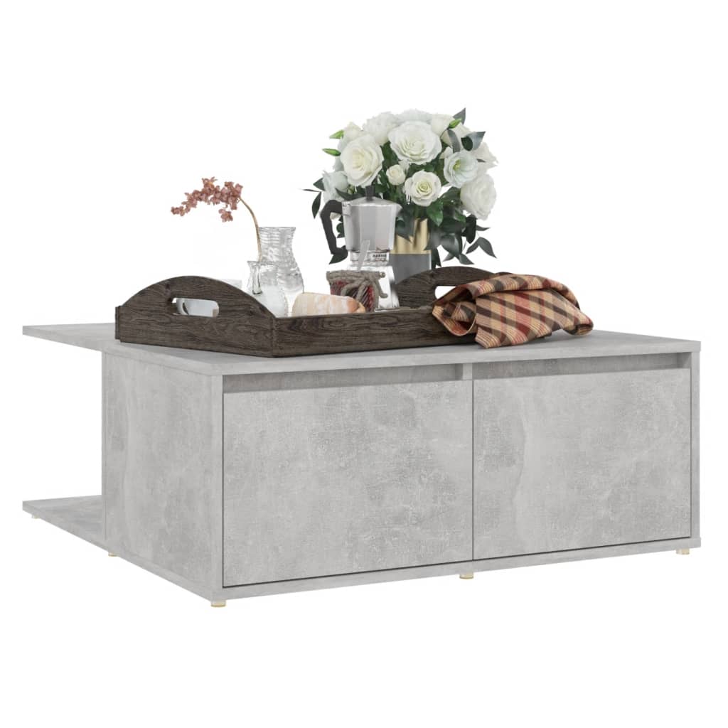 Couchtisch Betongrau 80x80x31 cm Holzwerkstoff