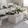 Couchtisch Betongrau 80x80x31 cm Holzwerkstoff