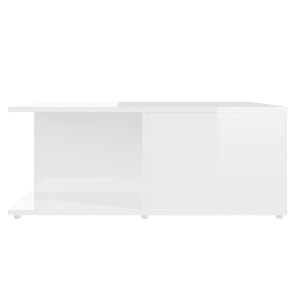 Couchtisch Hochglanz-Weiß 80x80x31 cm Holzwerkstoff