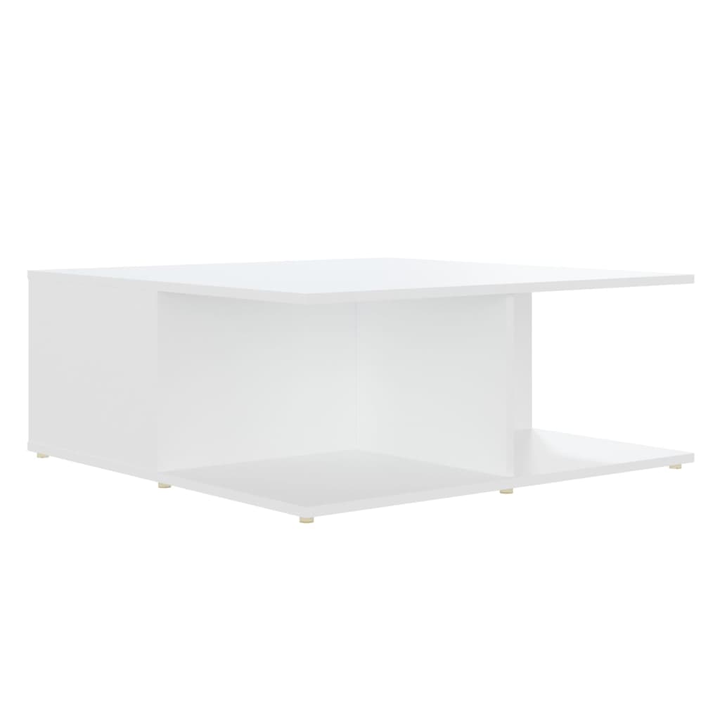 Couchtisch Hochglanz-Weiß 80x80x31 cm Holzwerkstoff