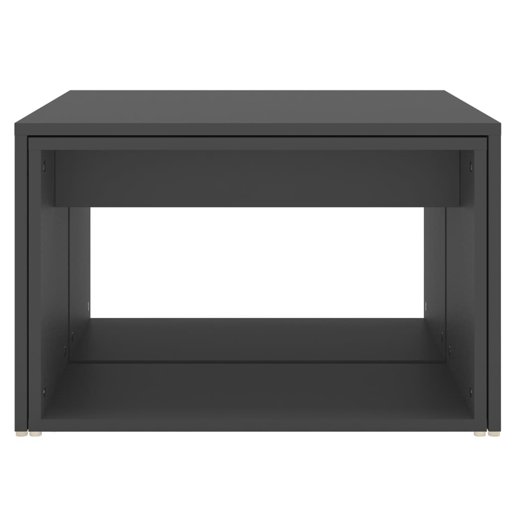 3-tlg. Satztisch-Set Grau 60x60x38 cm Holzwerkstoff