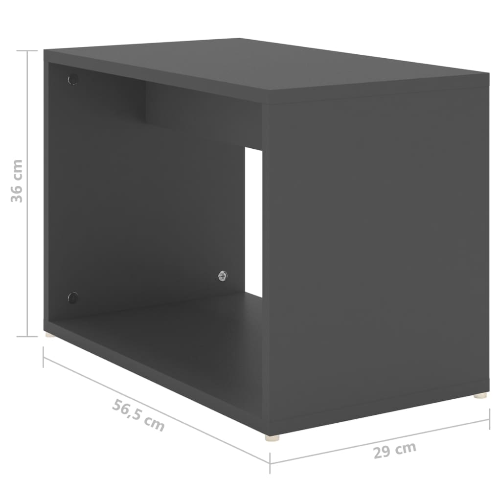 3-tlg. Satztisch-Set Grau 60x60x38 cm Holzwerkstoff