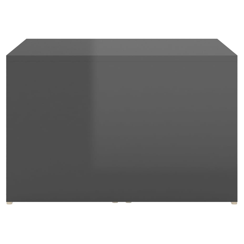 3-tlg. Satztisch-Set Hochglanz-Grau 60x60x38 cm