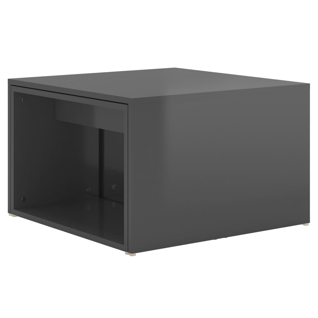 3-tlg. Satztisch-Set Hochglanz-Grau 60x60x38 cm