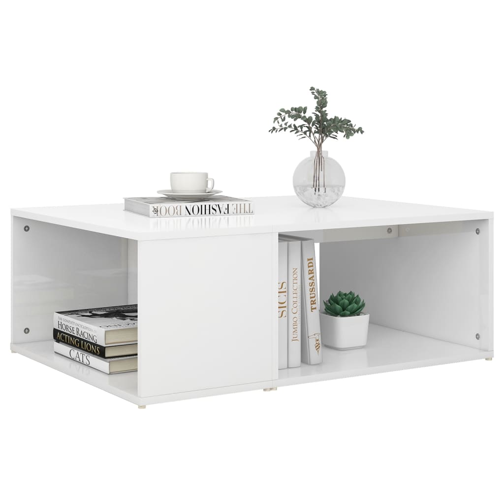Couchtisch Hochglanz-Weiß 90x67x33 cm Holzwerkstoff
