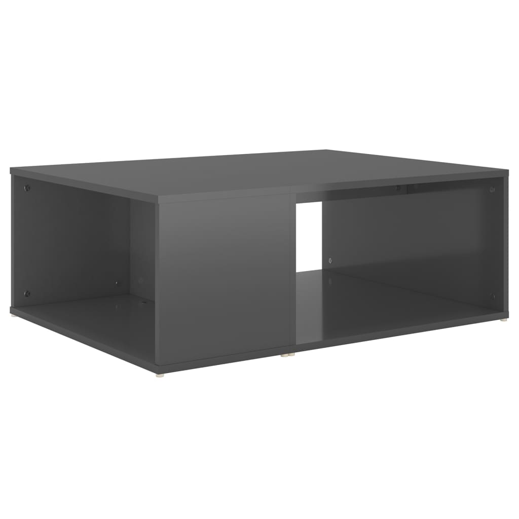 Couchtisch Hochglanz-Grau 90x67x33 cm Holzwerkstoff