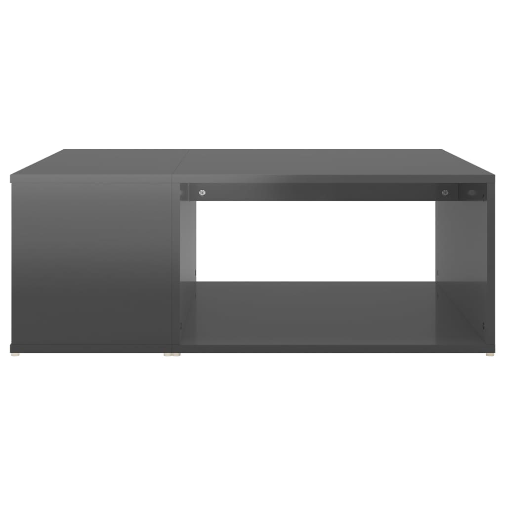 Couchtisch Hochglanz-Grau 90x67x33 cm Holzwerkstoff