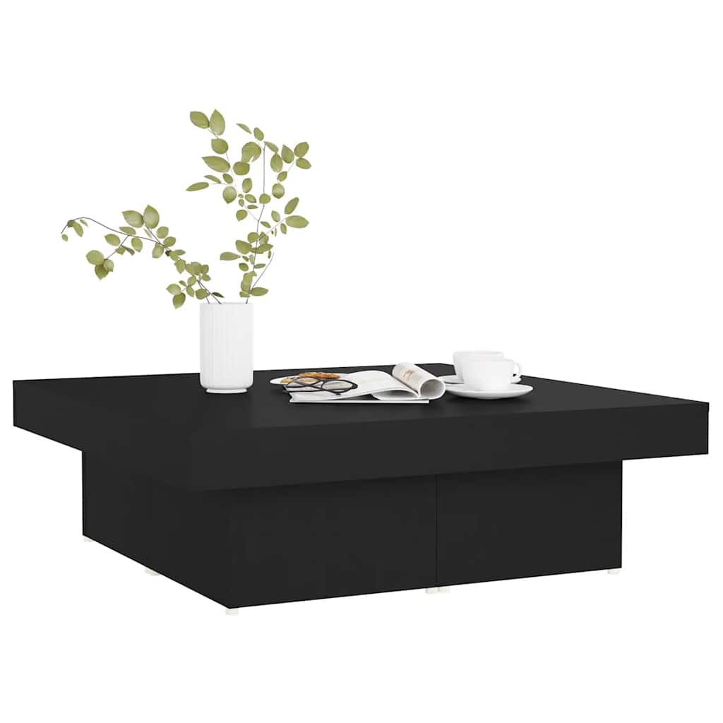 Couchtisch Schwarz 90x90x28 cm Holzwerkstoff