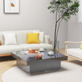 Couchtisch Hochglanz-Grau 90x90x28 cm Holzwerkstoff