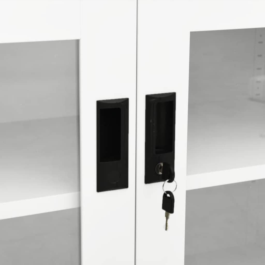 Büroschrank Weiß 90x40x70 cm Stahl
