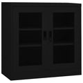 Büroschrank Schwarz 90x40x90 cm Stahl