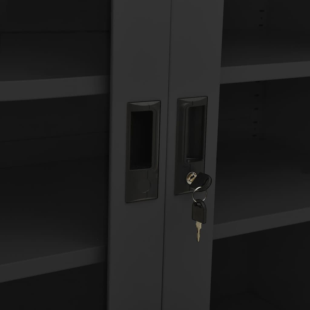 Büroschrank Anthrazit 90x40x105 cm Stahl