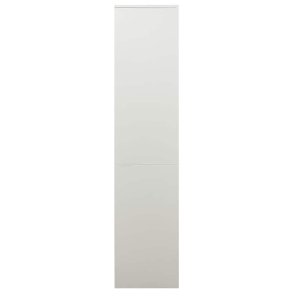 Büroschrank Hellgrau 90x40x180 cm Stahl