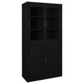 Büroschrank mit Schiebetür Schwarz 90x40x180 cm Stahl