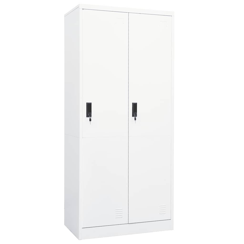 Kleiderschrank Weiß 80x50x180 cm Stahl