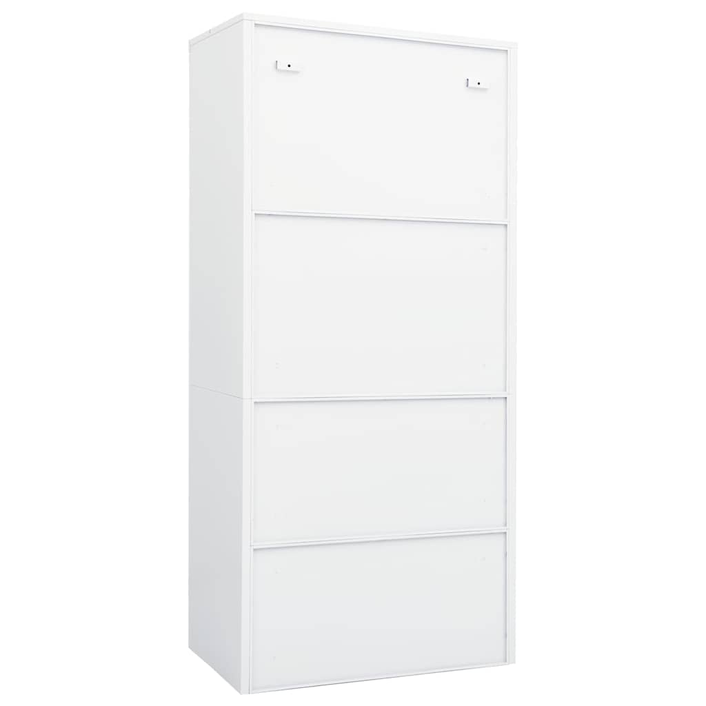 Kleiderschrank Weiß 80x50x180 cm Stahl