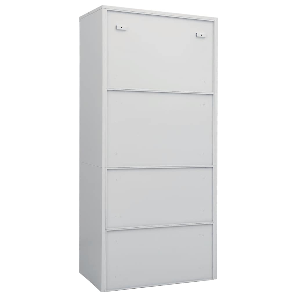 Kleiderschrank Hellgrau 80x50x180 cm Stahl