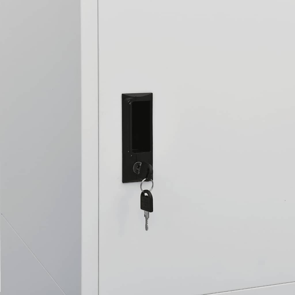 Kleiderschrank Hellgrau 80x50x180 cm Stahl