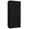 Kleiderschrank Schwarz 80x50x180 cm Stahl