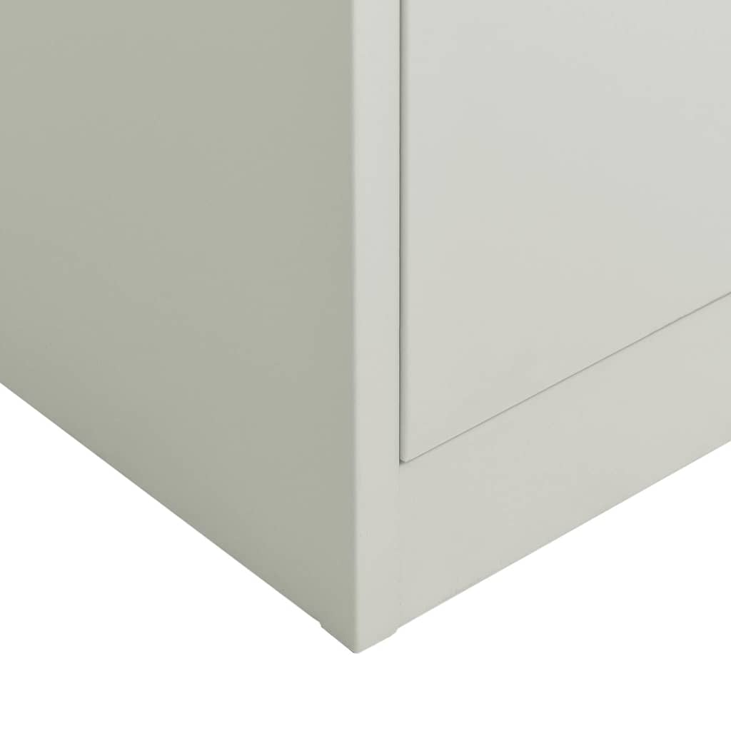 Schließfachschrank Hellgrau 90x40x180 cm Stahl