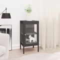 Sideboard Anthrazit 38x35x70 cm Stahl und Glas