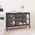 Sideboard Anthrazit 105x35x70 cm Stahl und Glas