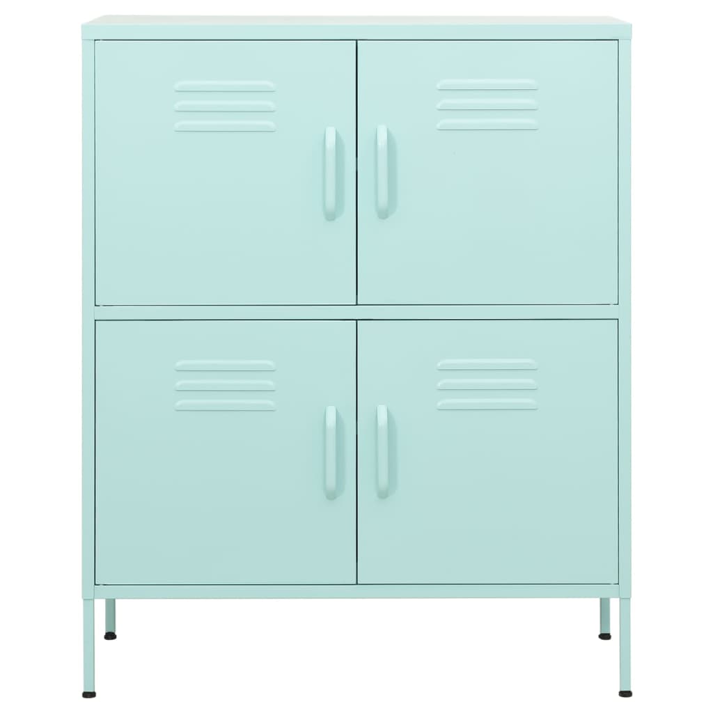 Lagerschrank Minzgrün 80x35x101,5 cm Stahl
