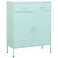 Lagerschrank Minzgrün 80x35x101,5 cm Stahl