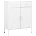 Lagerschrank Weiß 80x35x101,5 cm Stahl