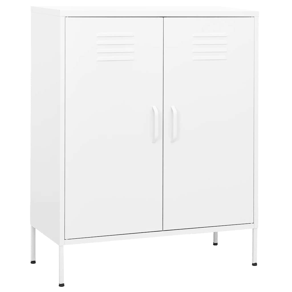 Lagerschrank Weiß 80x35x101,5 cm Stahl