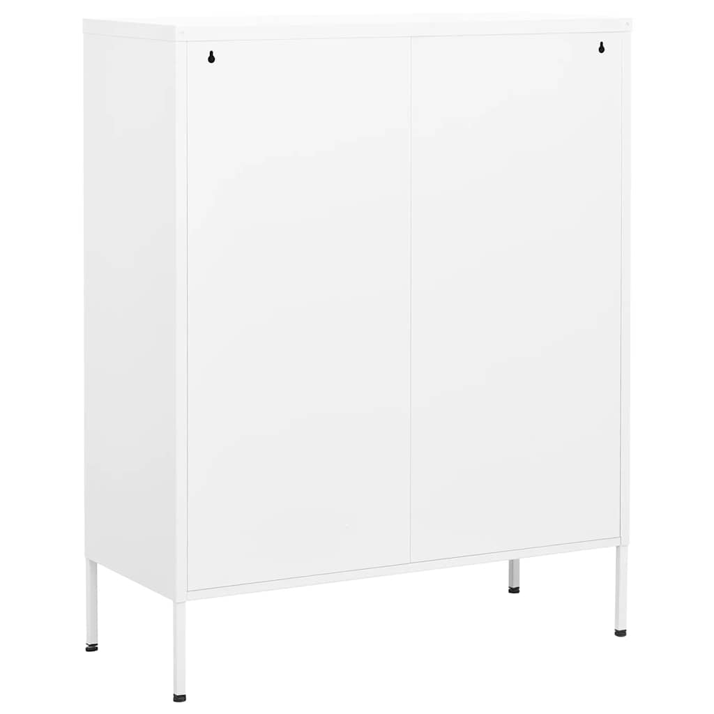 Lagerschrank Weiß 80x35x101,5 cm Stahl