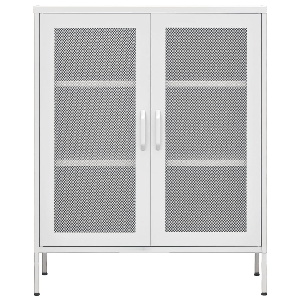 Lagerschrank Weiß 80x35x101,5 cm Stahl