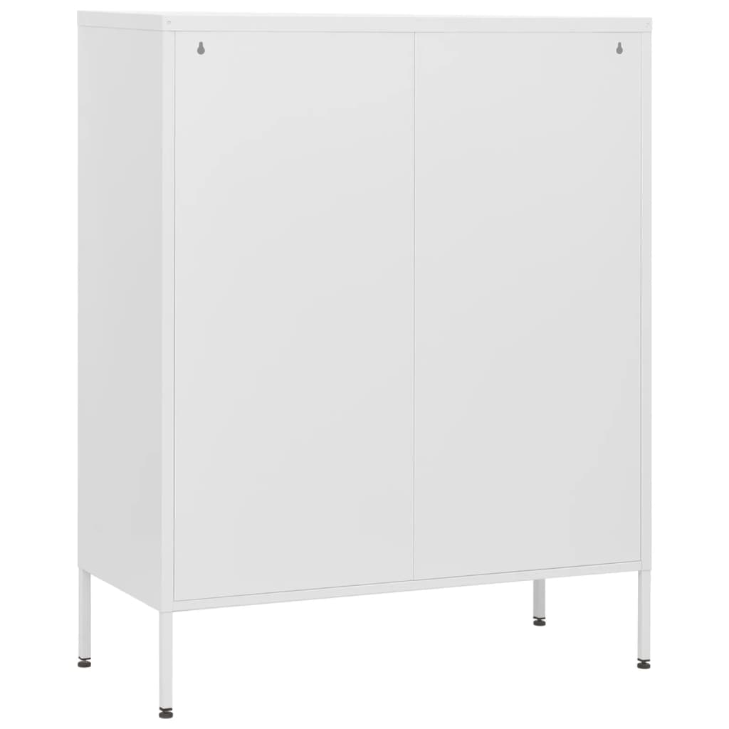 Kommode Weiß 80x35x101,5 cm Stahl