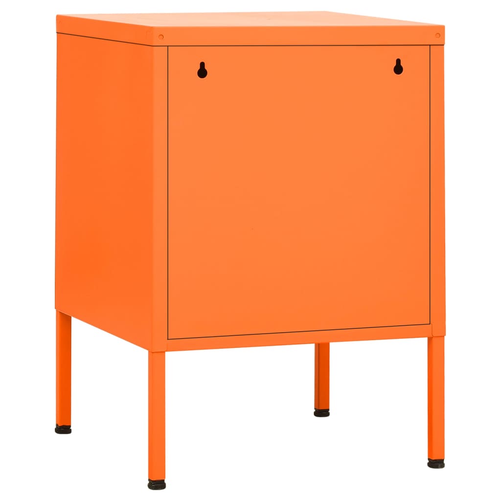 Nachttisch Orange 35x35x51 cm Stahl