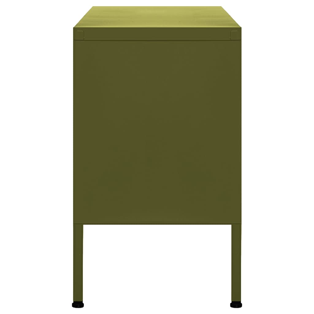 TV-Schrank Olivgrün 105x35x50 cm Stahl