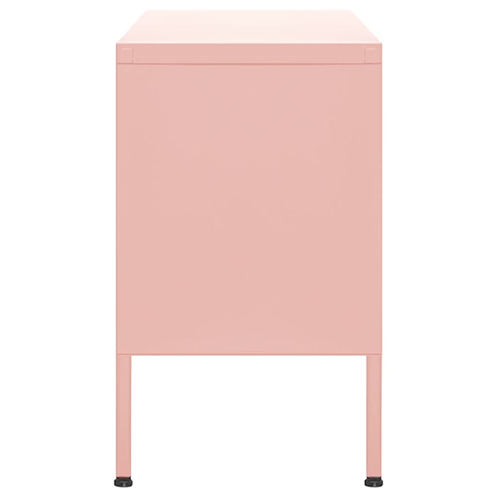 TV-Schrank Rosa 105x35x50 cm Stahl