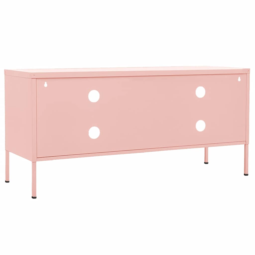 TV-Schrank Rosa 105x35x50 cm Stahl