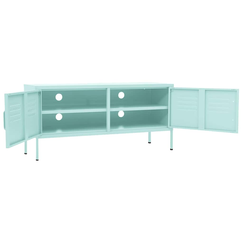 TV-Schrank Minzgrün 105x35x50 cm Stahl