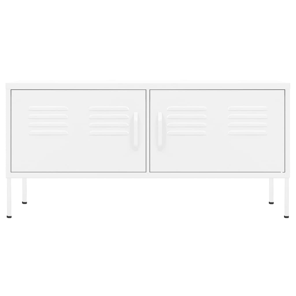TV-Schrank Weiß 105x35x50 cm Stahl
