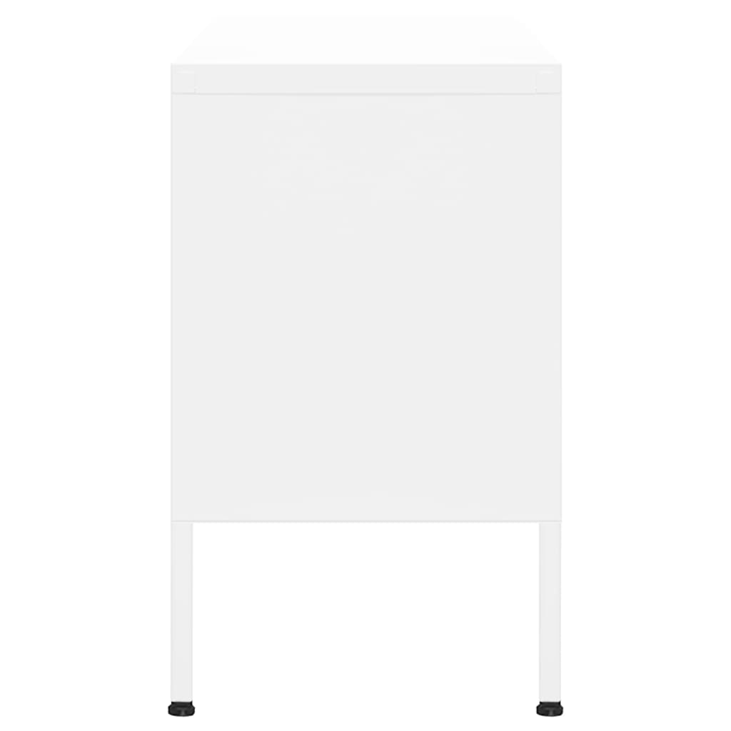TV-Schrank Weiß 105x35x50 cm Stahl