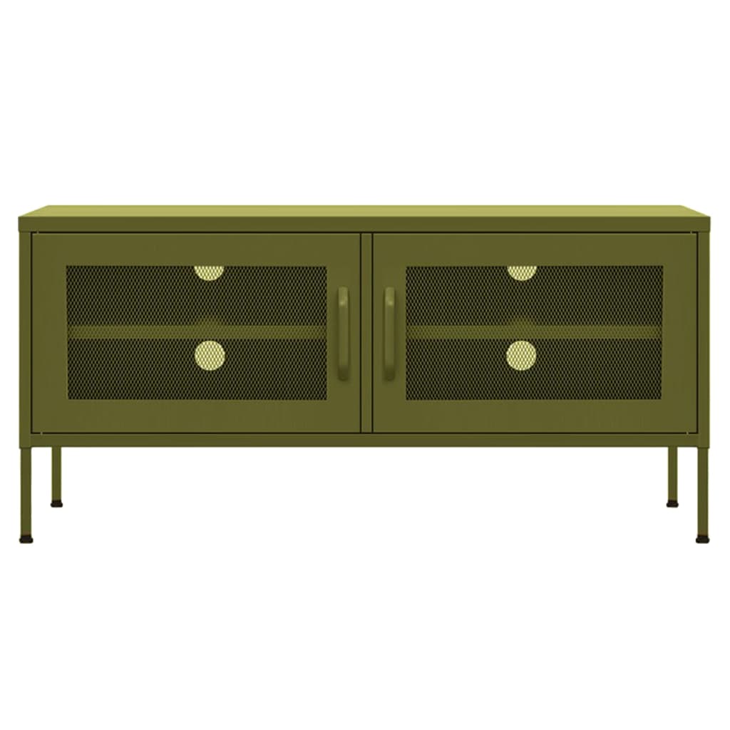 TV-Schrank Olivgrün 105x35x50 cm Stahl